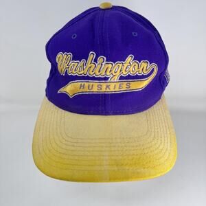 Vintage Washington Huskies Hat Cap Snap Back NCAA Football Starter‎ 90s